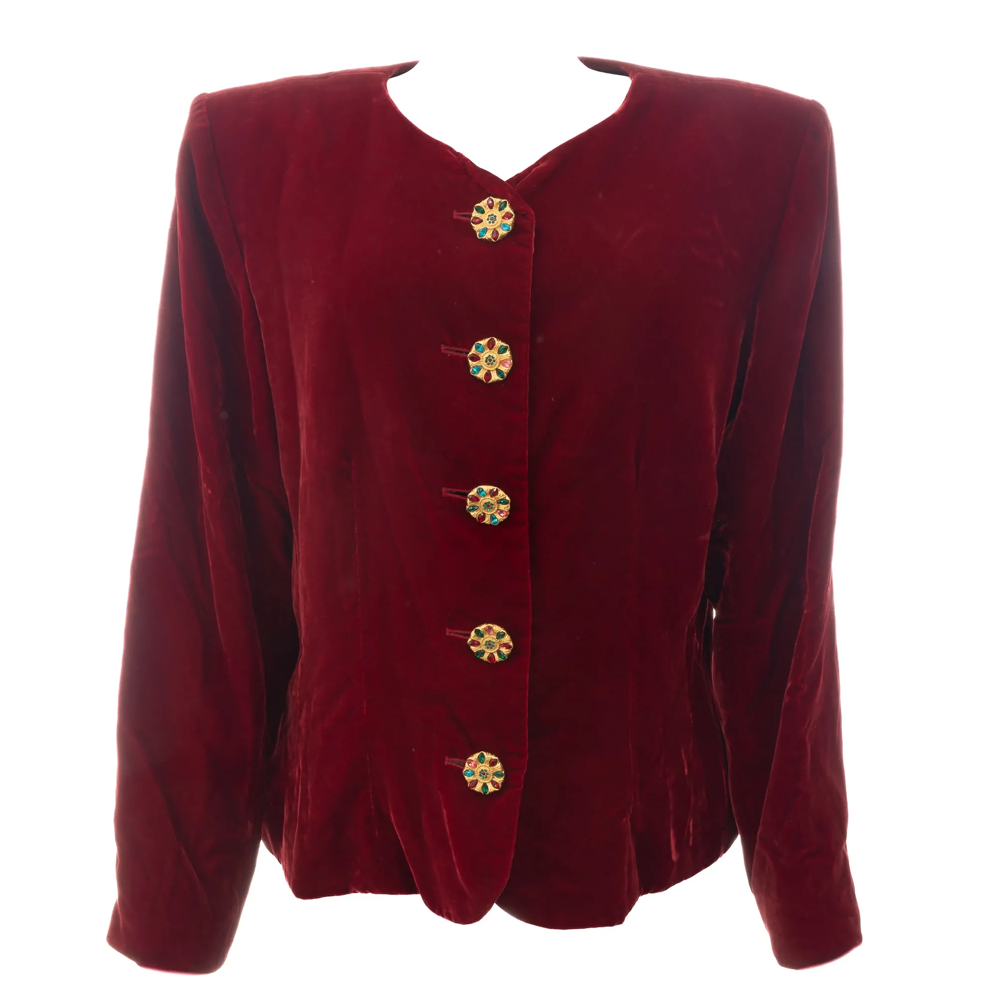 300072-Blazer-Saint-Laurent-Vintage-Botoes-e-Veludo-Vinho-1-1