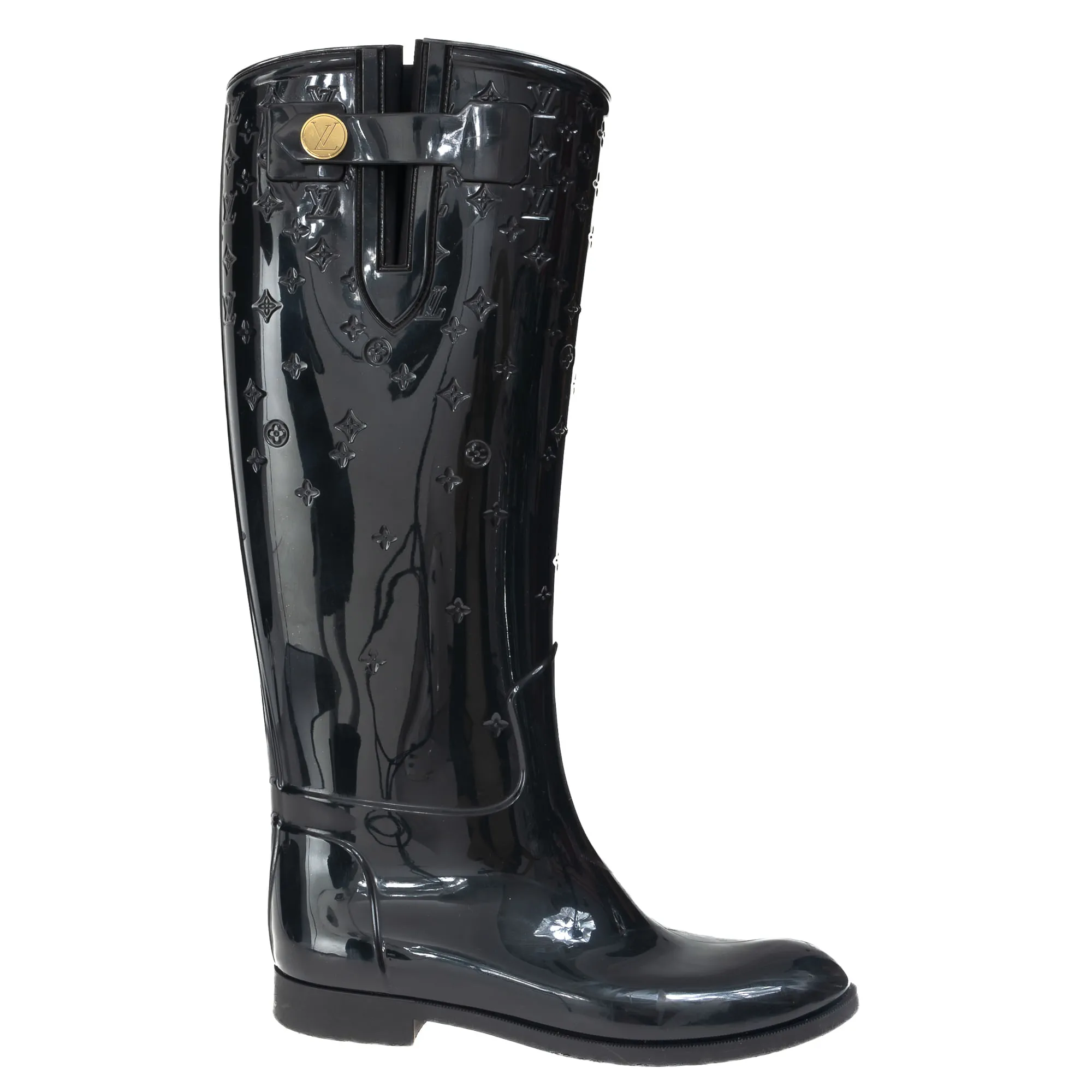 300263-Bota-Louis-Vuitton-Galocha-Monograma-Preta-1-1