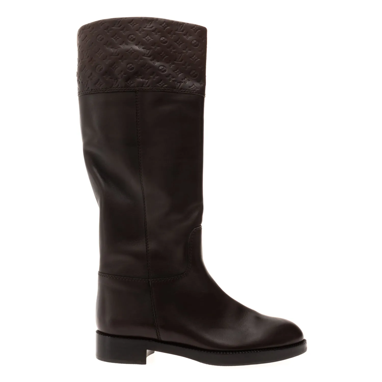 72688-Bota-Louis-Vuitton-Cano-Alto-Couro-Marrom-1-1