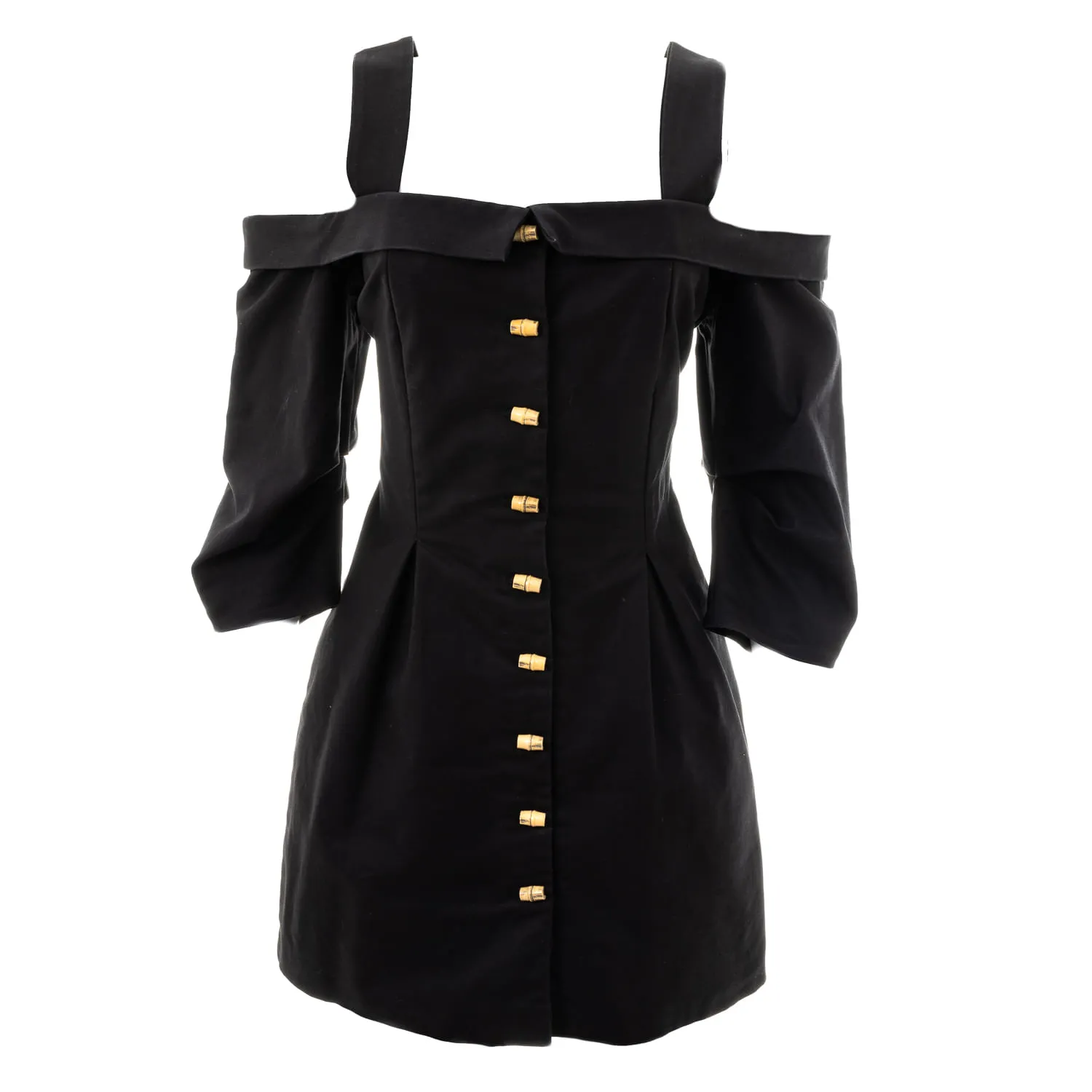 74297-Vestido-Cris-Barros-Mini-Botoes-Algodao-Preto-1-1