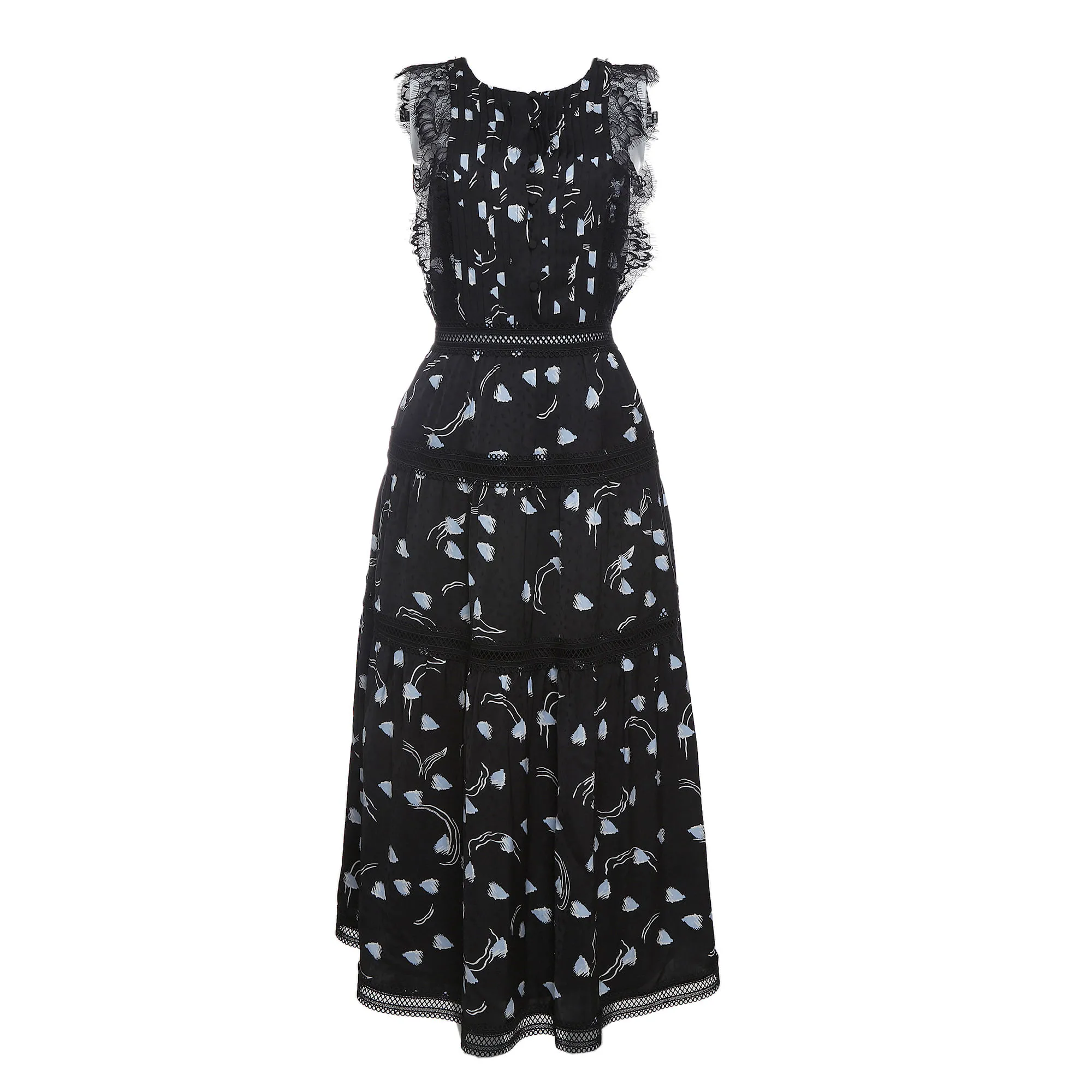 85833-Vestido-Self-Portrait-Midi-Plissado-Estampado-Preto-1-1