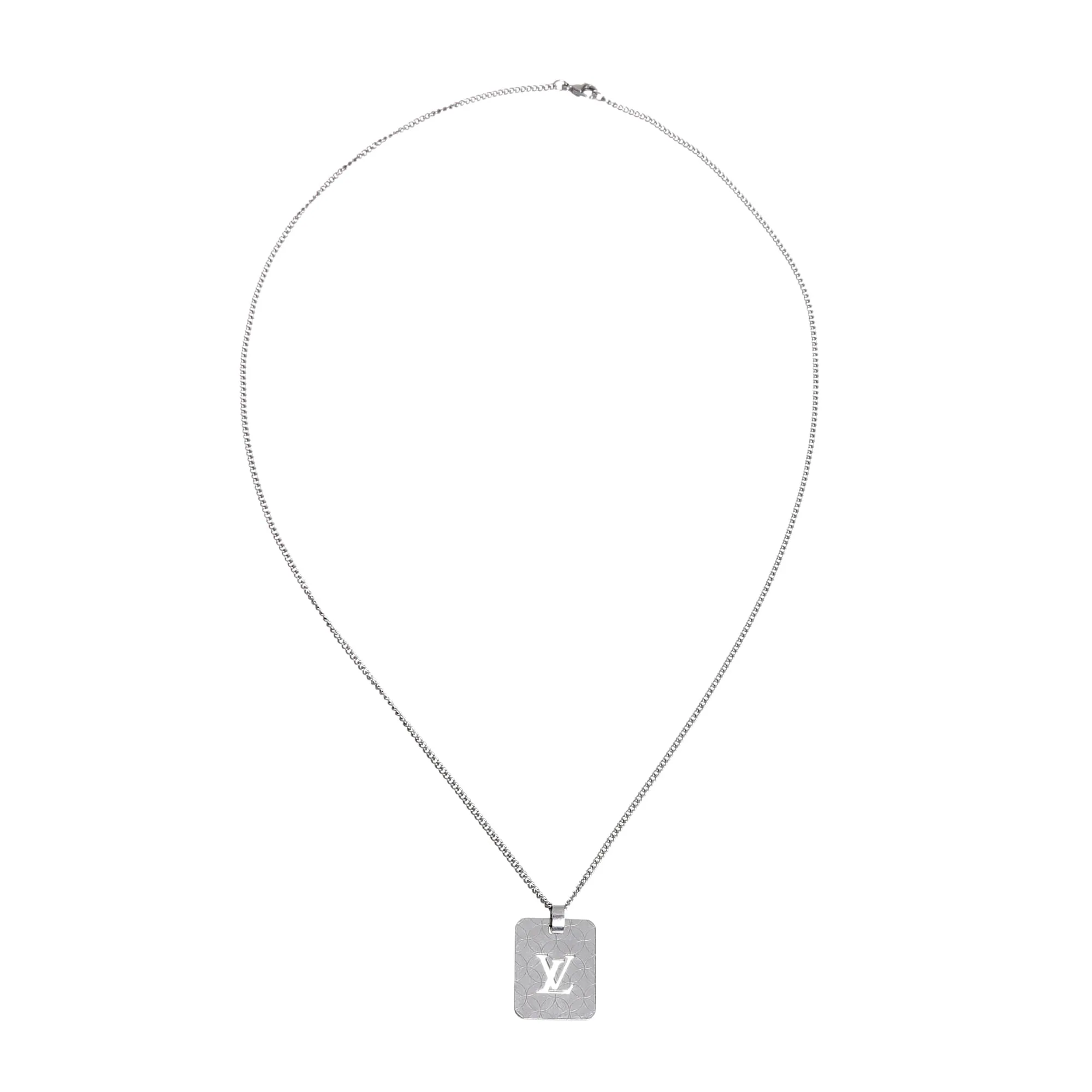 85876-Colar-Louis-Vuitton-Metal-Prateado-1-1